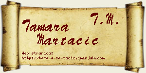 Tamara Martačić vizit kartica